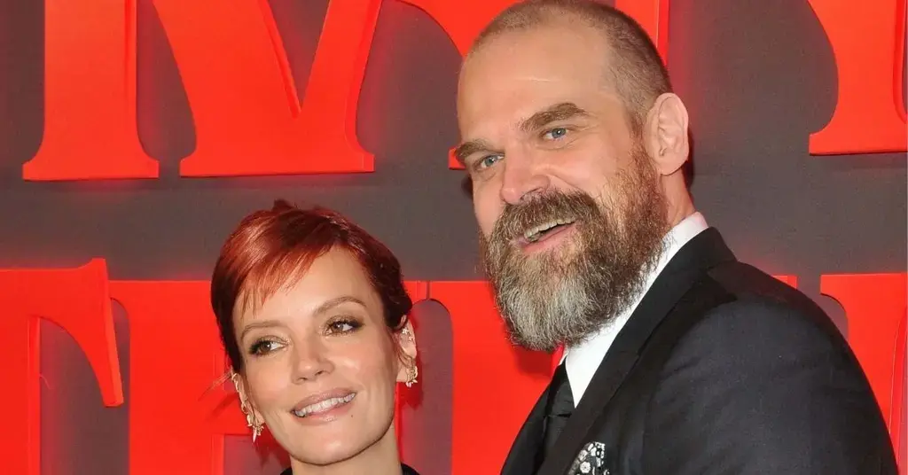 lily allen mocks david harbour album release party gifts new record