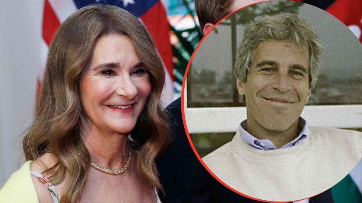 split image of Melinda French Gates and Jeffrey Epstein