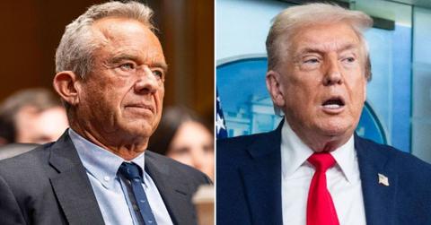split image of RFK Jr. and Donald Trump