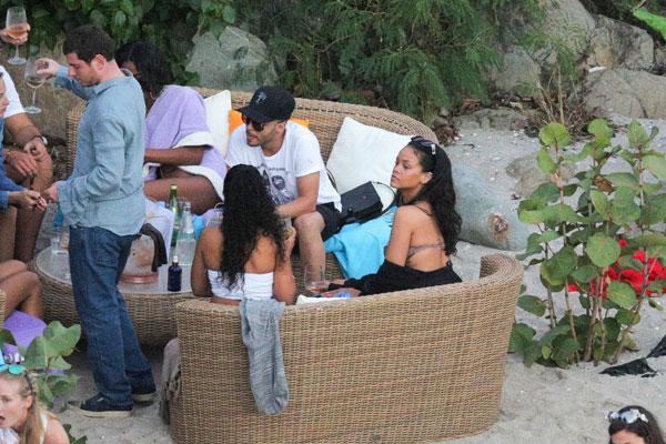 //rihanna beach St Barts drink