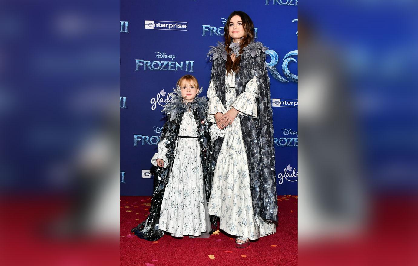 Selena Gomez & Sister Wear Matching Outfits To ‘Frozen’ Premiere