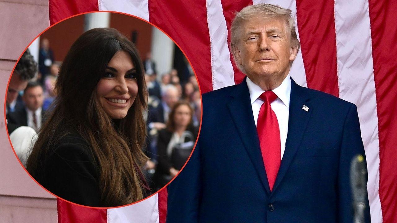 Split image of Donald Trump and Kimberly Guilfoyle