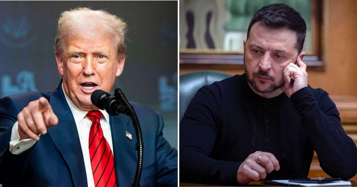 Photo of Donald Trump, Volodymyr Zelensky