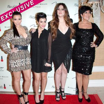 //kim khloe kourtney kardashian kris jenner sweatshop splash