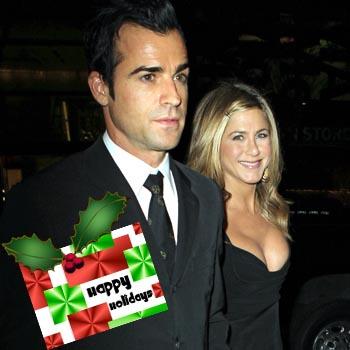 //jennifer aniston justin theroux holiday card pcn