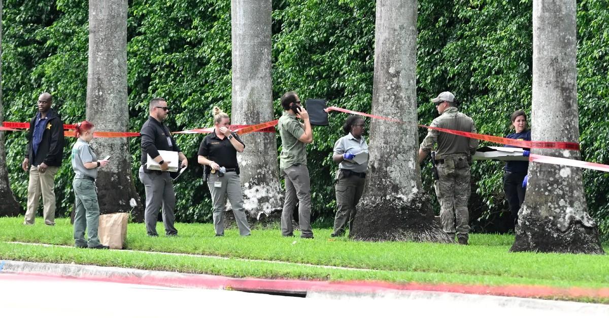 Law enforcement on the scene at Trump International Golf Club.