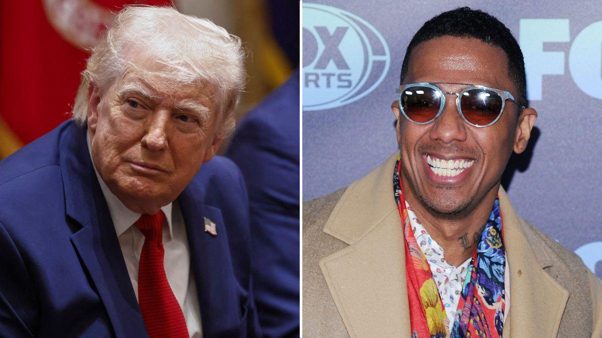 split image of Donald Trump and Nick Cannon