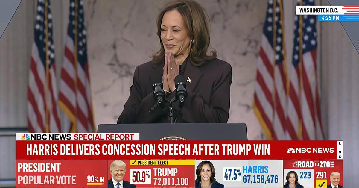 kamala harris concession speech live