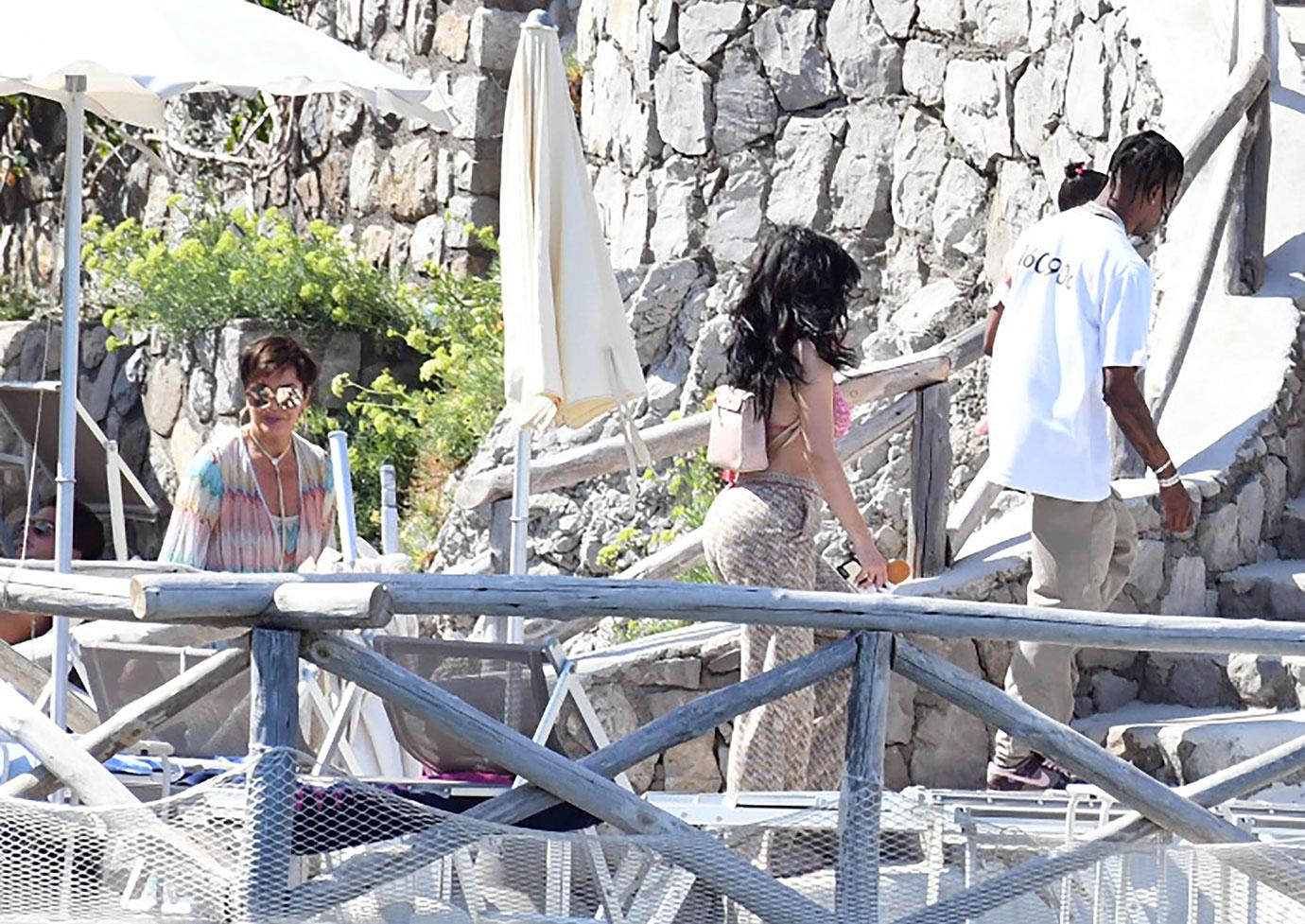 Kylie Shines In Revealing Bikini Top During Family Lunch In Italy