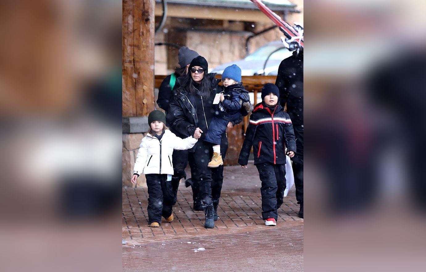 Kourtney Kardashian Kids Hit Slopes Utah