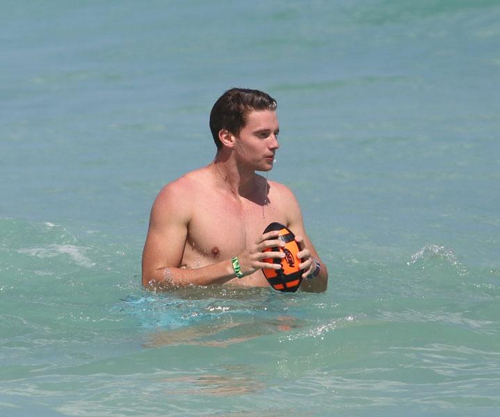 Patrick Schwarzenegger Shows Off His Bod At The Beach