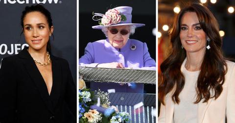 Split photos of Meghan Markle, Queen Elizabeth and Princess Kate