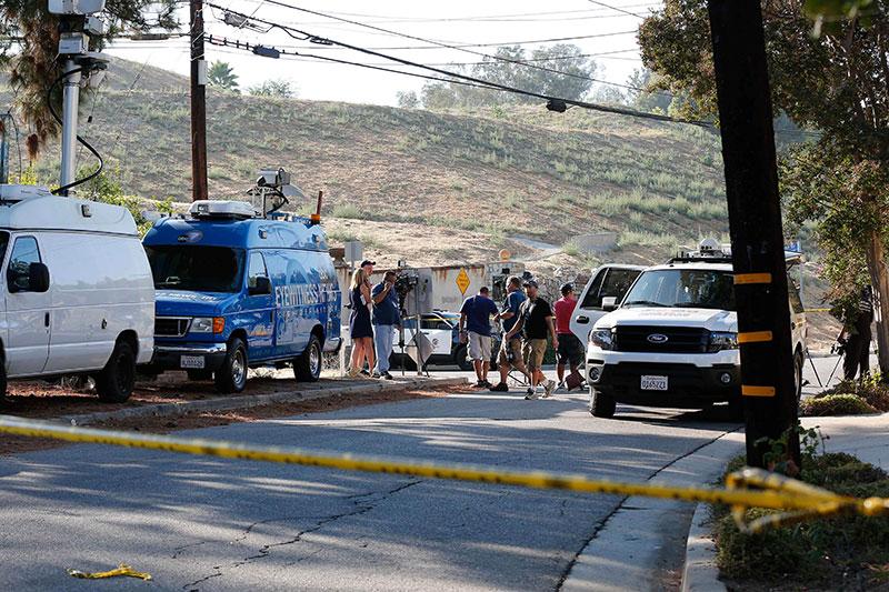 chris brown gun cops standoff tarzana