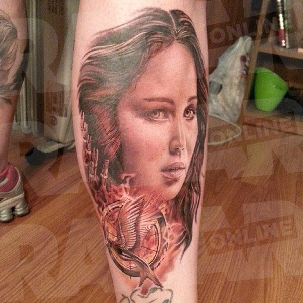 //hunger games tattoo crytal davies