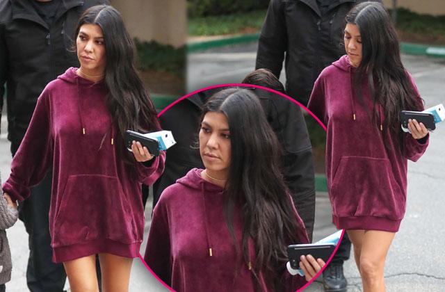 Kourtney Kardashian Braless No Pants Scott Disick Cheating