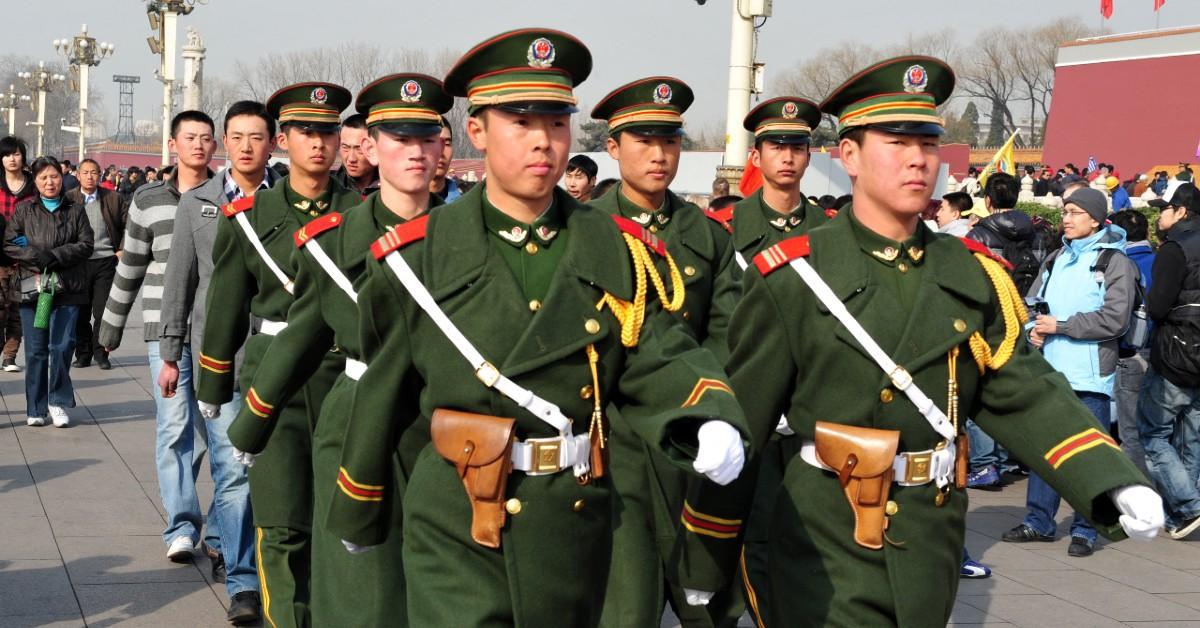 Chinese troops