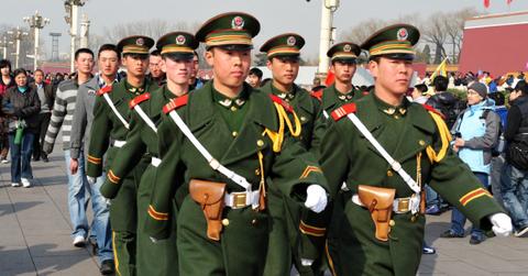 Photo of Chinese troops
