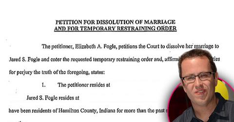 //jared fogle porn scandal divorce restraining order pp