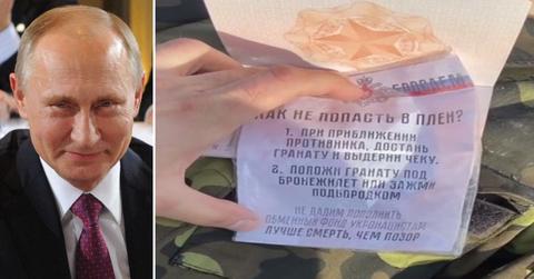 Putin’s Manifesto: Note Found Tells of Suicide Instructions if Captured