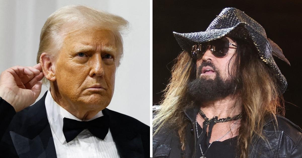 Split photo of Donald Trump, Billy Ray Cyrus