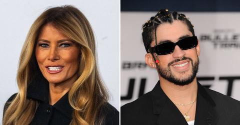 split image of Melania Trump and Bad Bunny