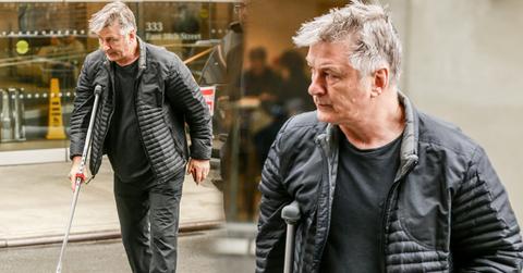 Alec Baldwin Crutches Hospital