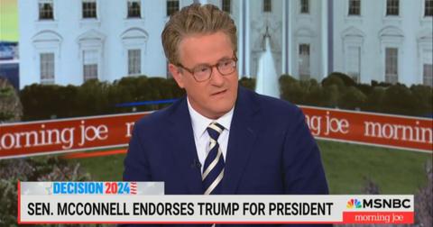 msnbc morning joe mock mitch mcconnell endorse donald trump abuse slur