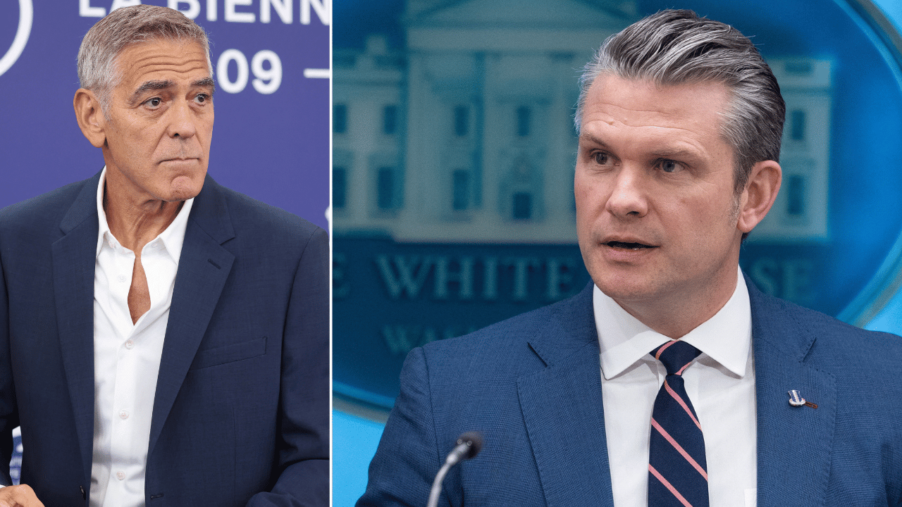Photo of George Clooney, Pete Hegseth