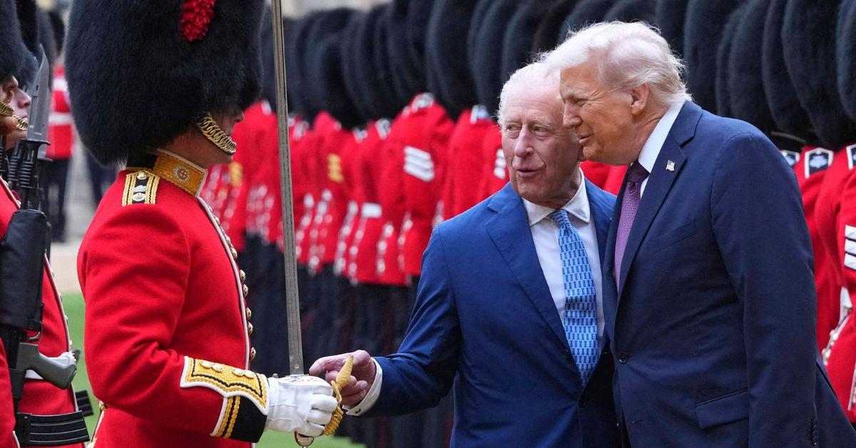 Photo of King Charles III and Donald Trump