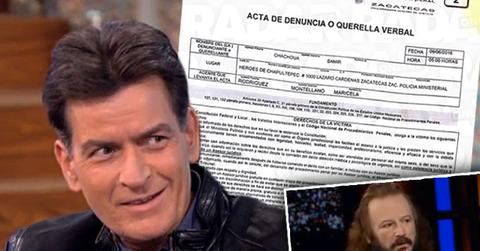 charlie sheen hiv doctor police report thug attack mexico
