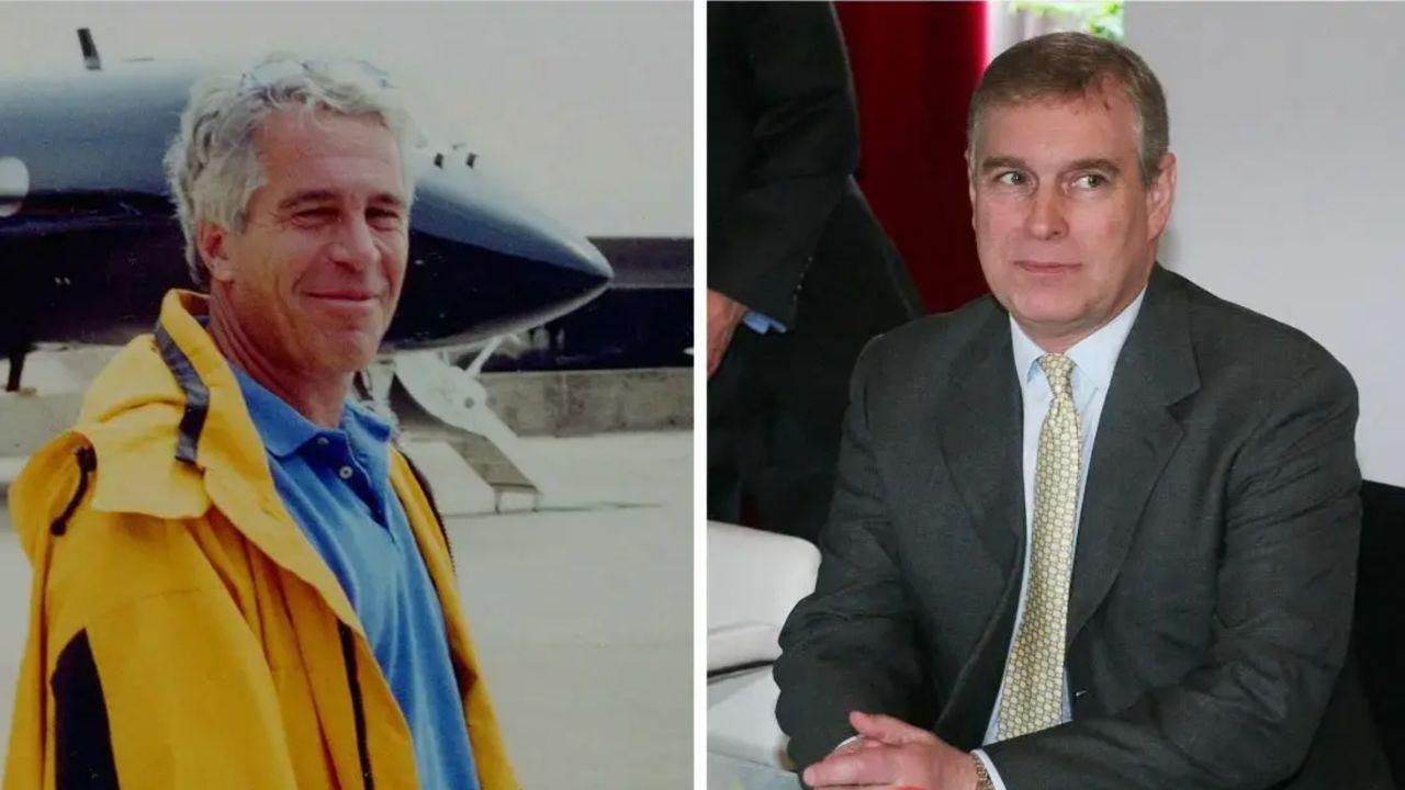 Photo of Jeffrey Epstein and Andrew Mountbatten Windsor