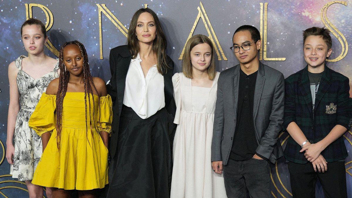 picture of Angelina Jolie and family