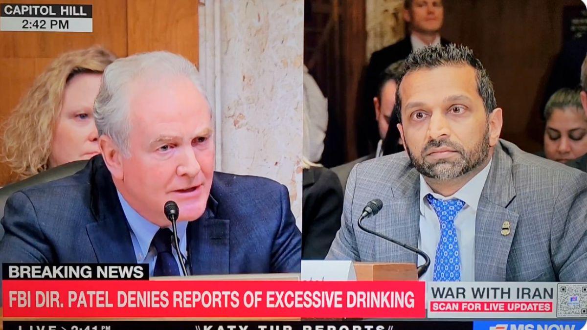 Photo of Chris Van Hollen and Kash Patel