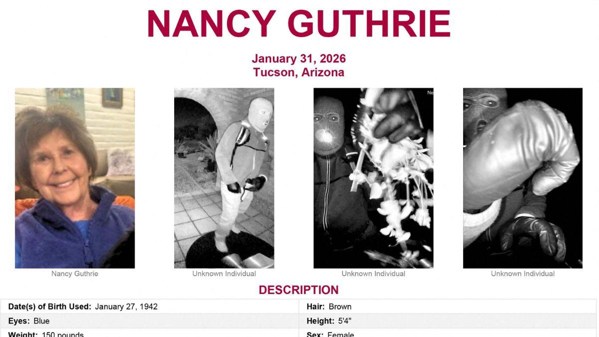 A missing persons flyer for Nancy Guthrie