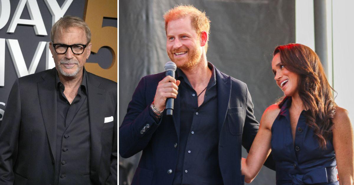 Photo of The Sussexes and Kevin Costner