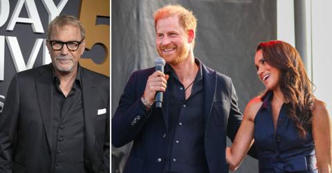 Photo of The Sussexes and Kevin Costner
