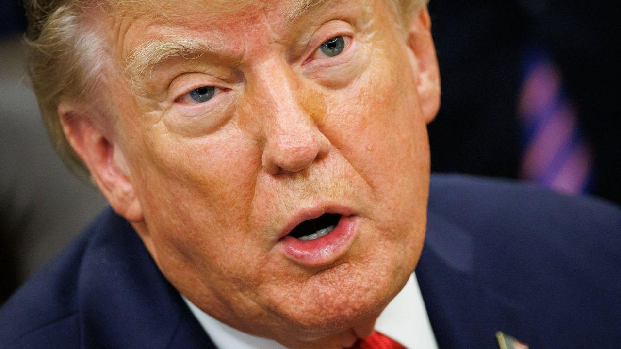 image of Donald Trump announced the media ban on Truth Social on September 18.