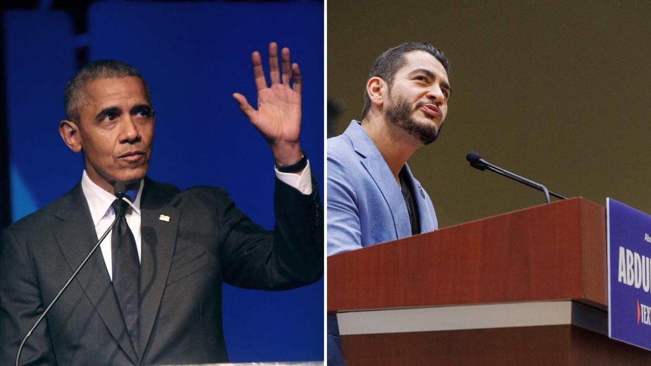 Photo of Barack Obama, Abdul El-Sayed.