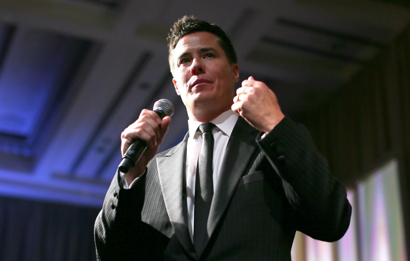 Andrew Firestone spoke to the audience at the Dream Foundation's 13th annual celebration of dreams gala held at the Bacara Resort and Spa on November 8, 2014 in Santa Barbara, California.