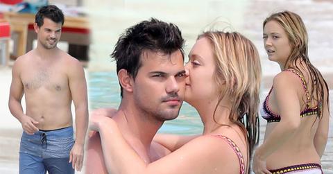 //billie lourd bikini taylor lautner shirtless kiss pp