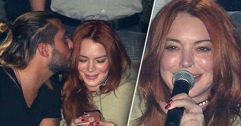 //lindsay lohan drunk party greece man pda pp