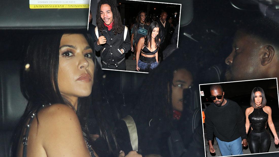 Kourtney Kardashian wore hot pants and a bra for New Year's Eve