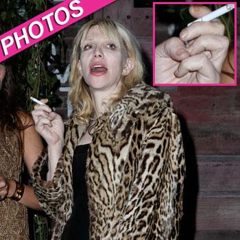 Hot Mess Courtney Love Shows Off Nicotine Stained Nails