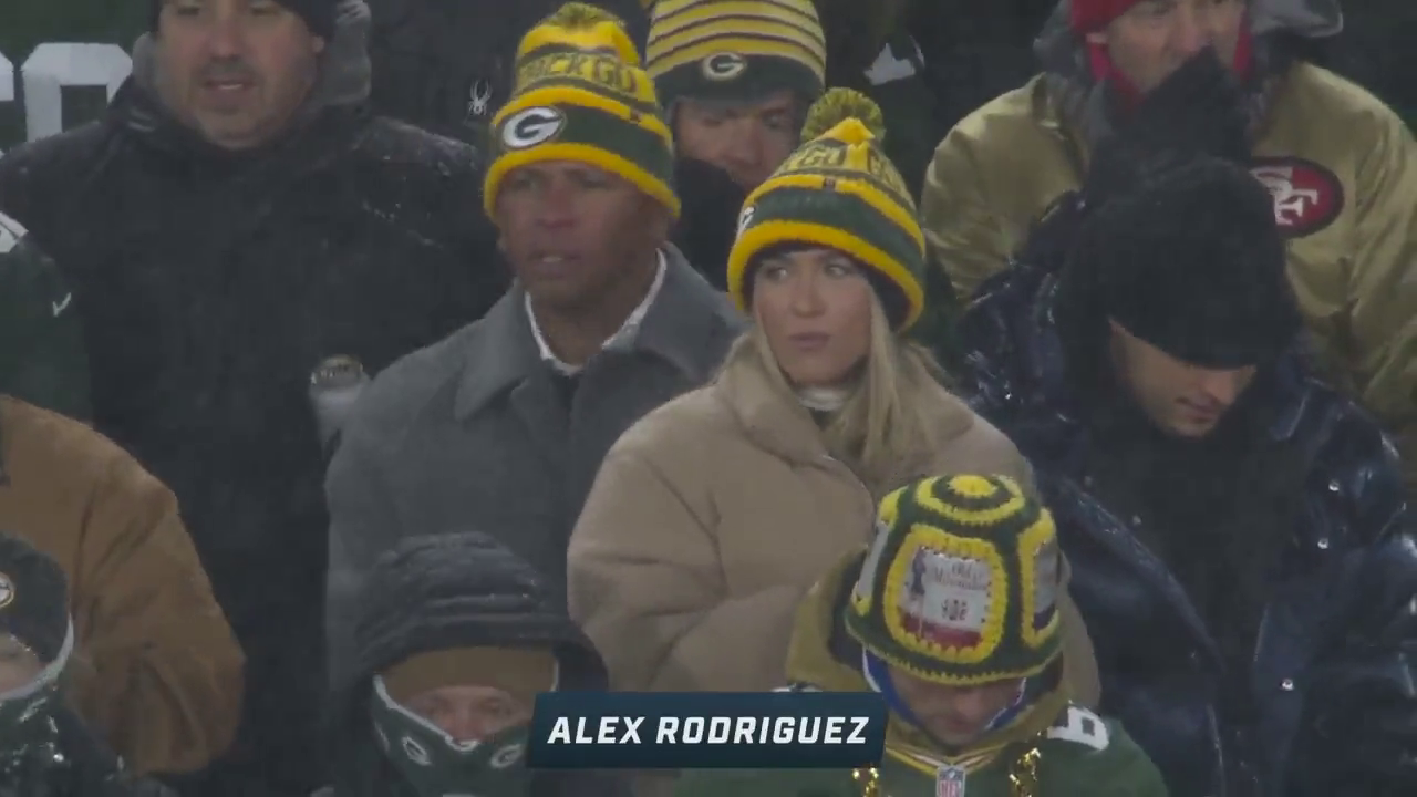 Alex Rodriguez shown on TV at Packers game with new girlfriend?