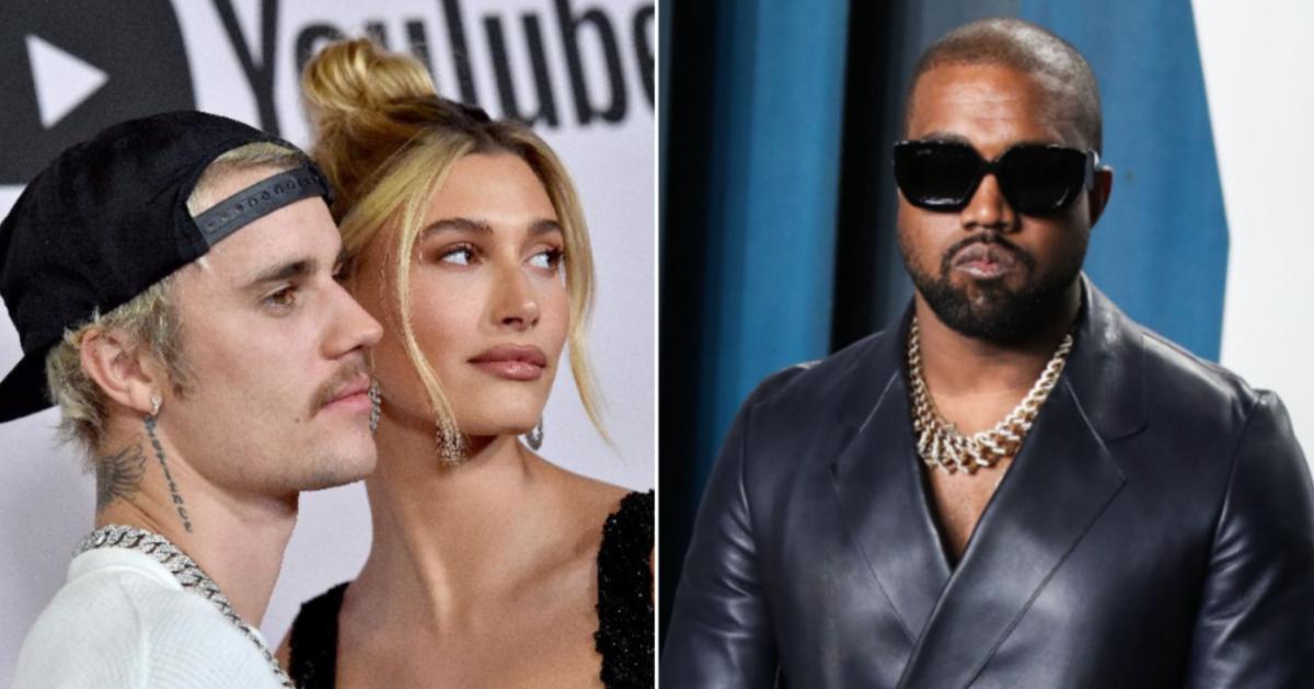 justin hailey bieber cut ties kanye west denies nose job