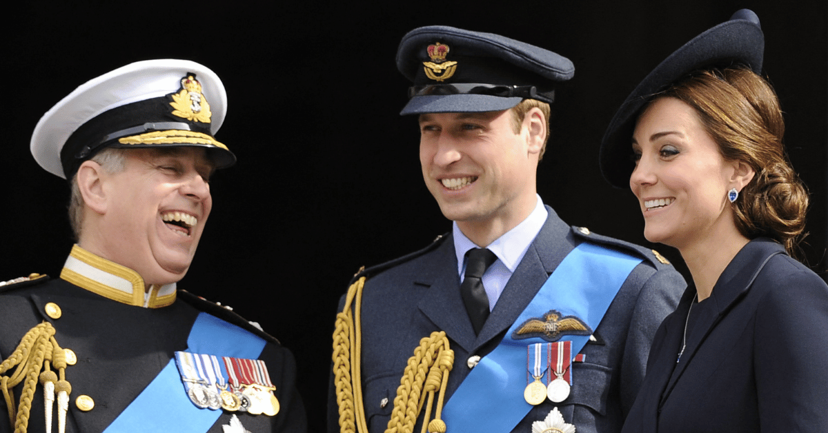 Photo of Prince Andrew, Prince William and Kate Middleton in 2015