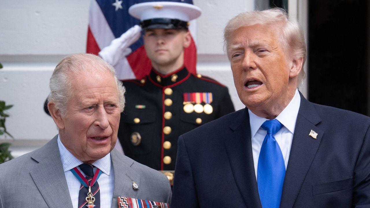 picture of Donald Trump and king charles
