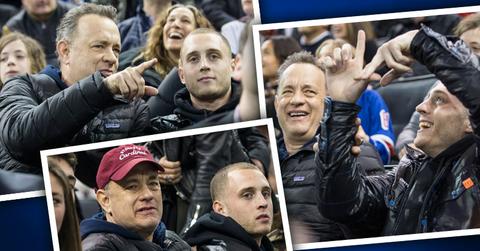 Tom Hanks & Son Hockey Game Photos