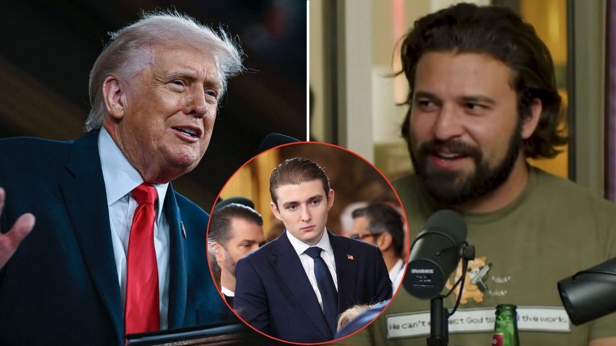 Photo of Donald Trump, Barron Trump, Brandon Herrera