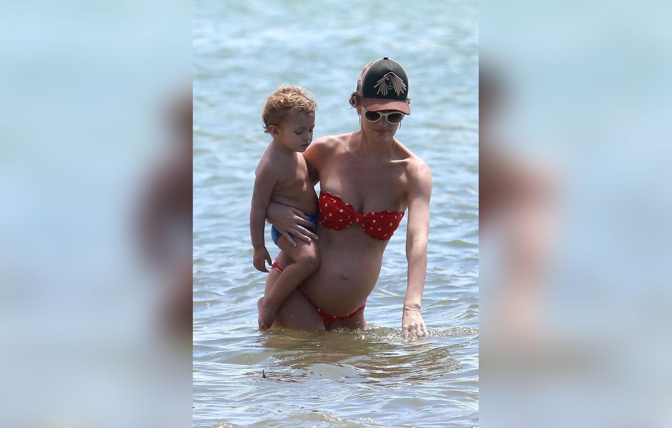 Candice Swanepoel Baby Bump Bikini